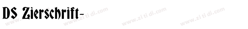 DS Zierschrift字体转换